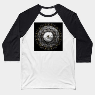 Medieval Gothic Space Metalwork Mandalas Baseball T-Shirt